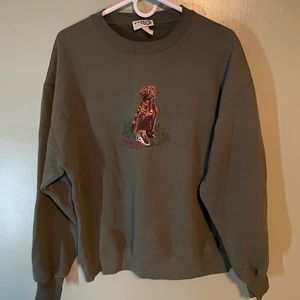 Vintage M.R. Ducks Hunting Dog Lab Crewneck Sweatshirt